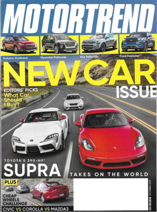 MOTOR TREND 2019 OCT - STERRATO, SUPRA vs CAYMAN vs BMW M2